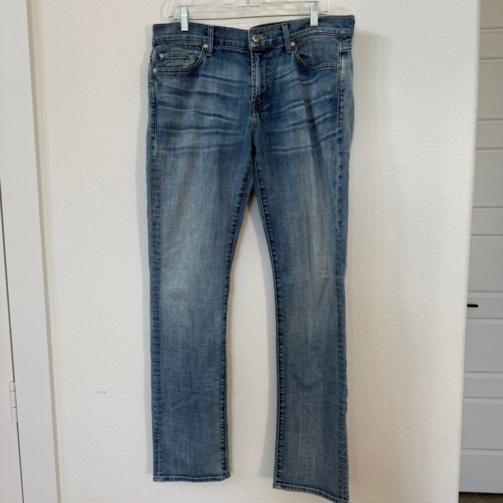 7 For All Mankind Slimmy Foolproof Denim Jeans Light‎ Wash Size 33 Men’s